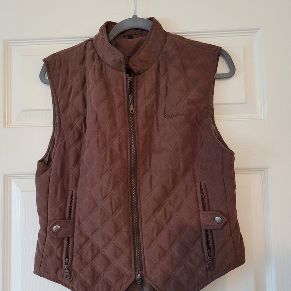 Dublin Jackets & Coats Dublin Womens Equestrian Quilted Brown Vest